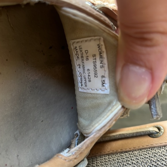 Tan leather Sperry Top-Sider shoes 6.5 womens - Picture 5 of 5